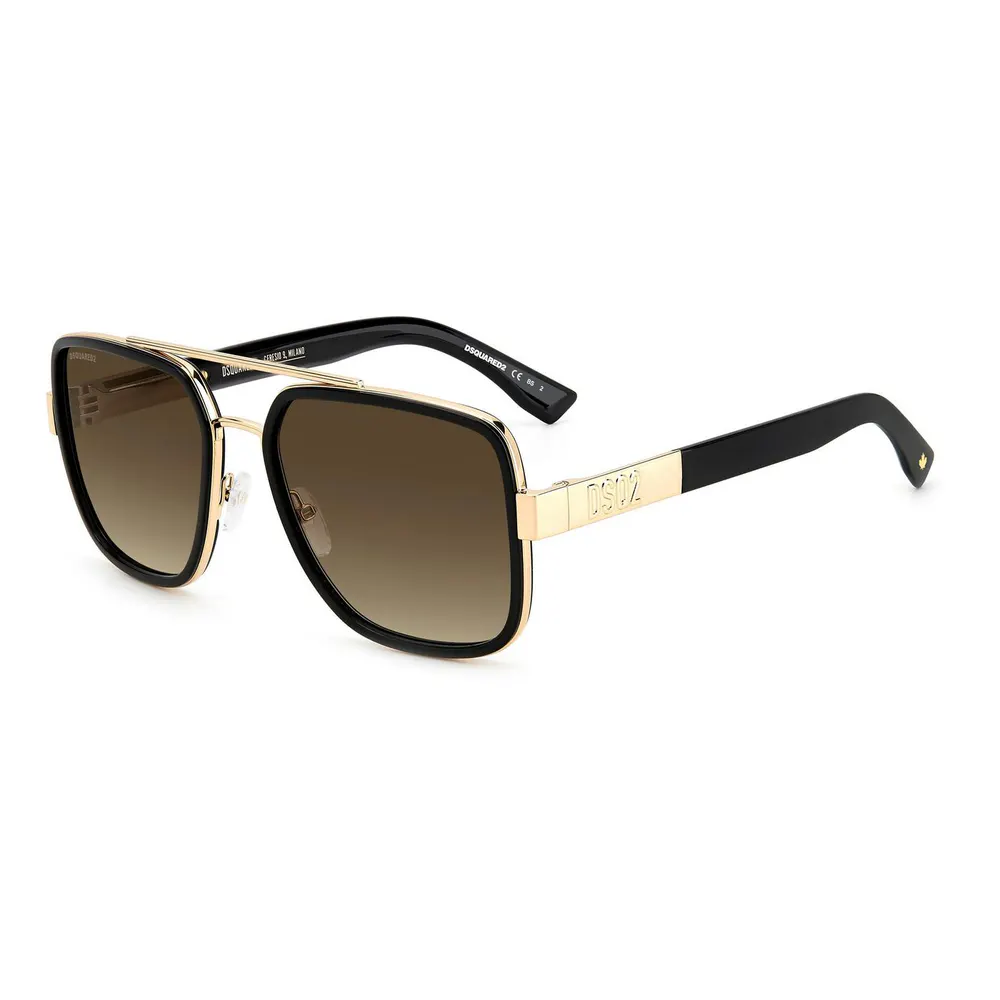 DSquared2 Men's Double Bridge Square Aviator Sunglasses