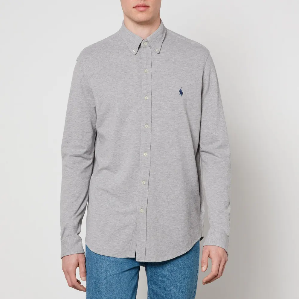 Ralph Lauren Men's Long Sleeve Plain Shirt in Andover Heather, additional product view 3