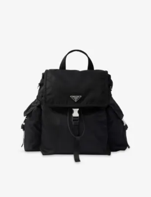 PRADA Re Nylon Explore Woven Backpack - BLACK