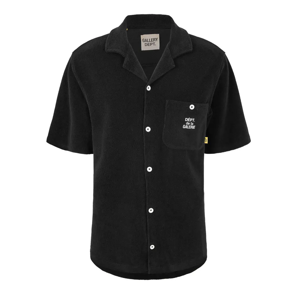 Gallery Dept Men's Plain Short Sleeve Shirt in Black – Clothing
