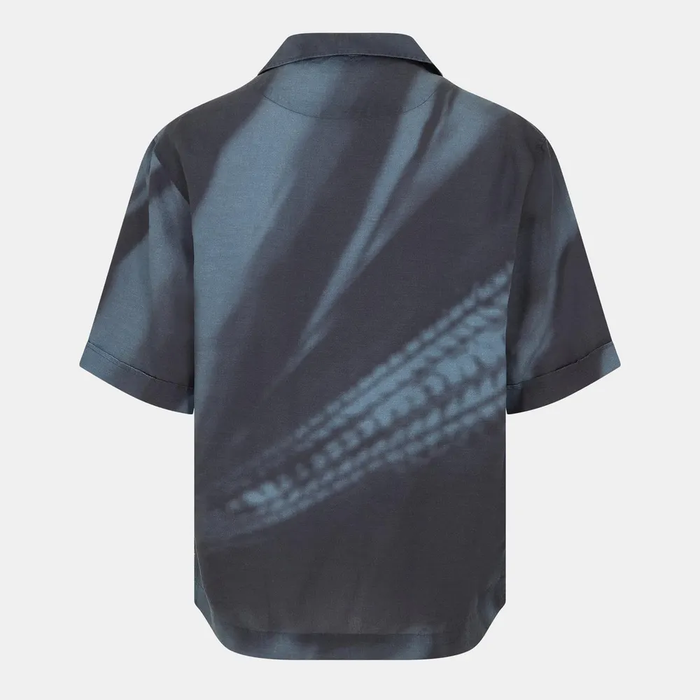 Boss Men's Lapis Short Sleeve Shirt in Dark Blue, additional product view 2