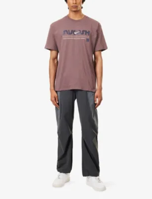 For Him Training Branded Print Cotton-Jersey T-Shirt in TATTOO, additional product view 2