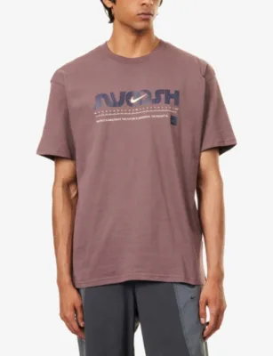 For Him Training Branded Print Cotton-Jersey T-Shirt in TATTOO, additional product view 3