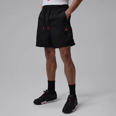 Jordan Brooklyn Men's Woven Cargo Shorts - Black/University Red