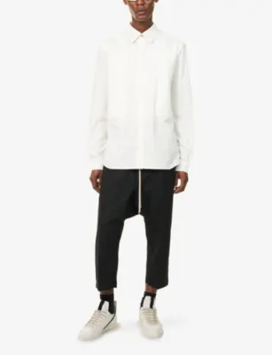 RICK OWENS Boxy-Fit Fog-Pocket Cotton Shirt detail 2