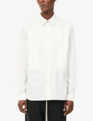 RICK OWENS Boxy-Fit Fog-Pocket Cotton Shirt detail 3