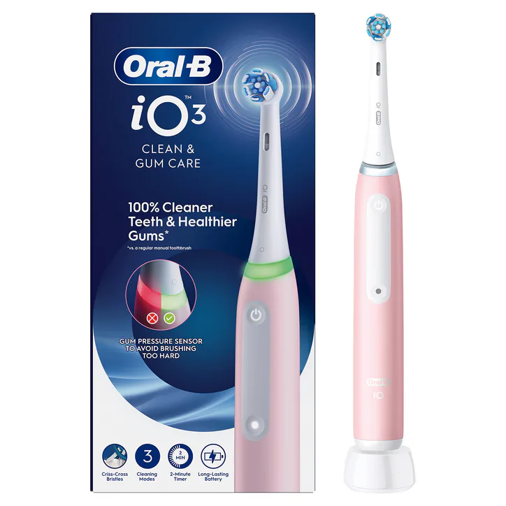 ORAL-B iO 3 Pink Electric Toothbrush detail 2