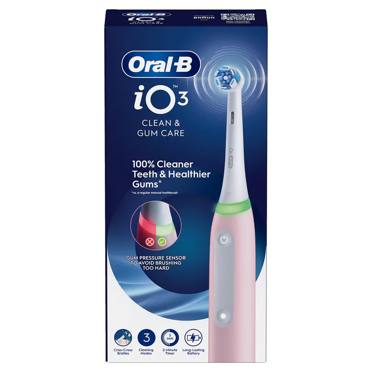 ORAL-B iO 3 Pink Electric Toothbrush detail 3