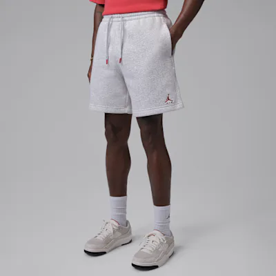 Jordan Brooklyn Men's Shorts - Neutral Grey/Heather/University Red