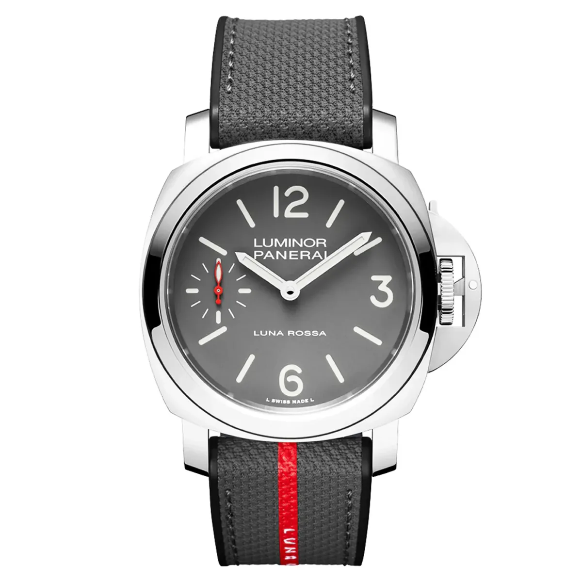 Panerai Luminor Tre Giorni Luna Rossa 44mm Mens Watch Grey - Interchangeable Strap