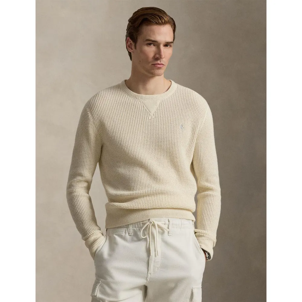 Polo Ralph Lauren Men's Cotton Wool Crew Neck Jumper detail 2