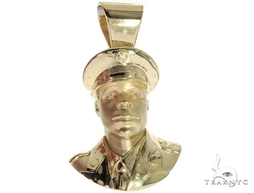 RINA - For Him FACTORY 14K Yellow Gold Bezel Diamond Patriot the American Soldier Charm Pendant 63309 in Rose Gold – Pendant