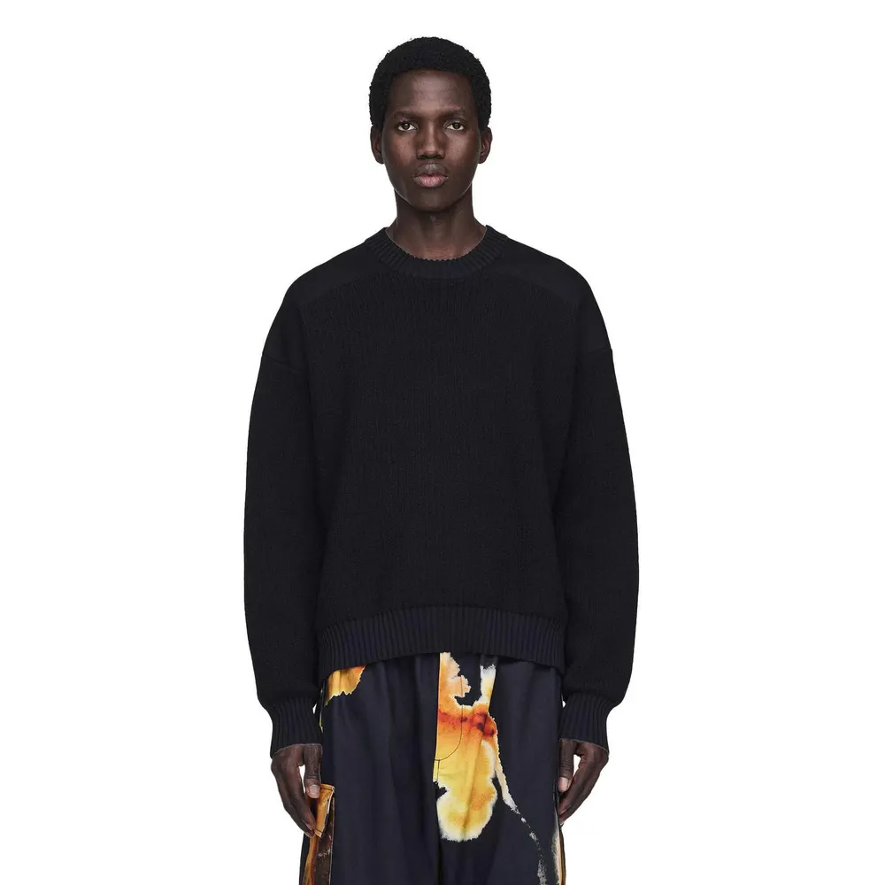 Y3 Y3 Y-3 Ut Knt Crw Sw Sn99 in black, additional product view 3