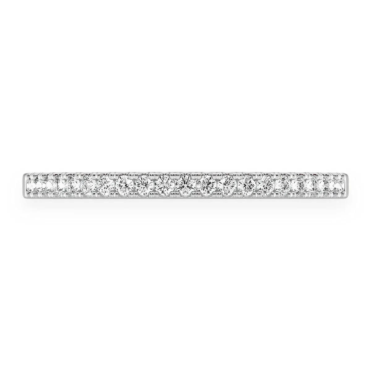For Him Classic Single Row Band Ring in White Gold / Natural Diamond – Ring