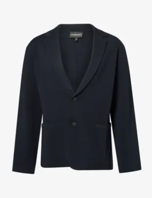 EMPORIO ARMANI Single-Breasted Knitted Travel Jacket