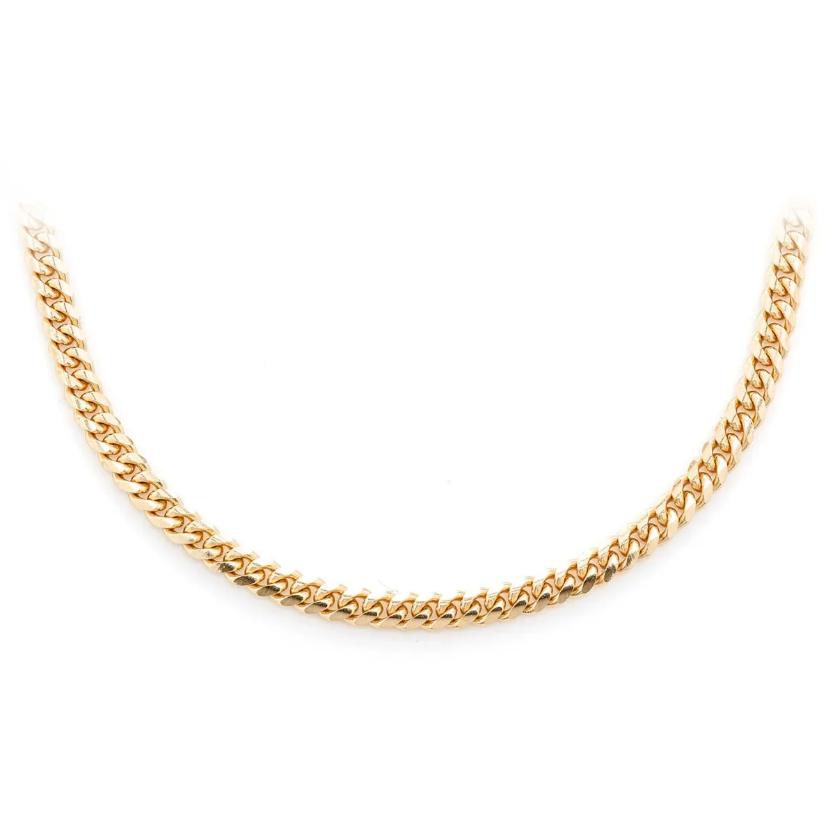 For Him Miami Cuban Gold Chain in 3.5mm / Yellow Gold / 18" – Chain