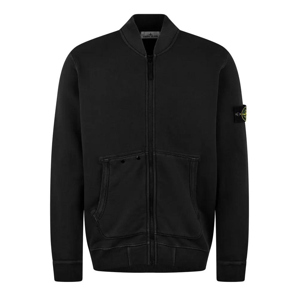 Stone Island Men's Heavy Weight Front Pockets 2-Way Zip Bomber Jacket