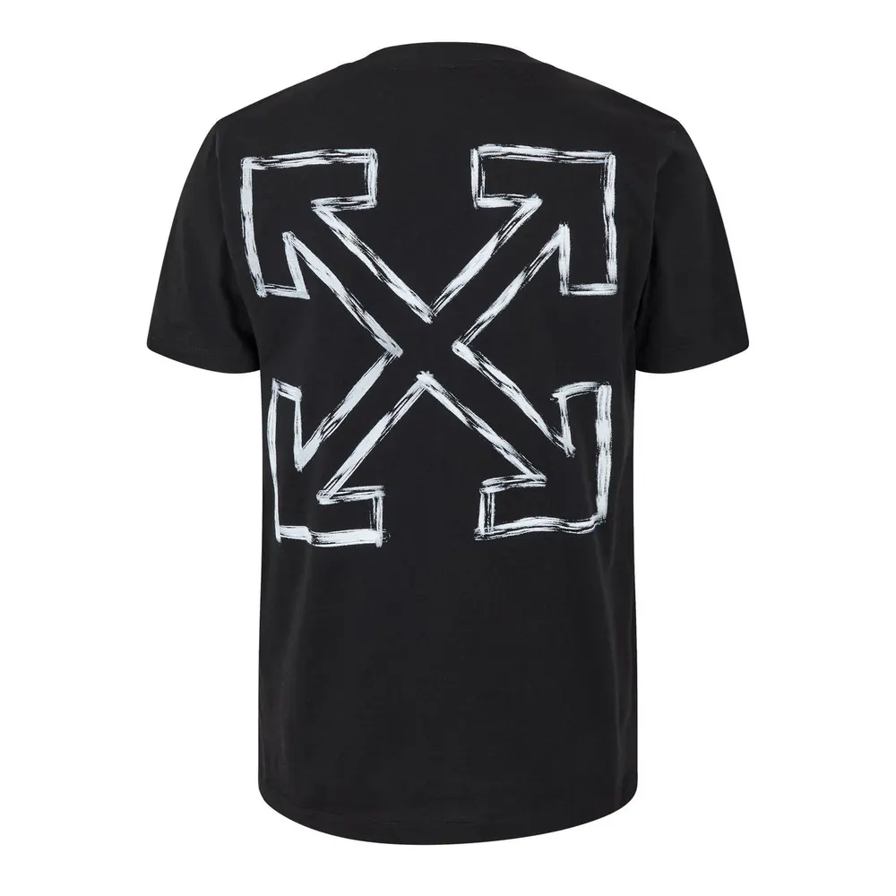 Off White Men's Arrow Slim Cotton Short Sleeve T-Shirt detail 2