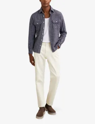 REISS Watson Ribbed Knitted Vest in WHITE, additional product view 2