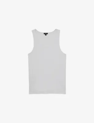REISS Watson Ribbed Knitted Vest in WHITE – Mens | Tops & t-shirts | T-Shirts | Plain T-Shirts