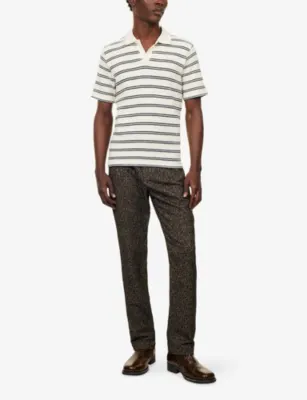 PERCIVAL Moore Open-Collar Cotton-Blend Polo Top detail 2