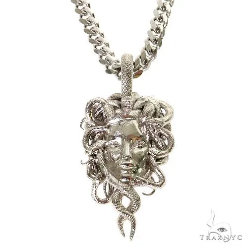 MARYAM - For Him SILVER .925 Silver Medusa Pendant Set 69582 in 20 Inches – Pendant Set