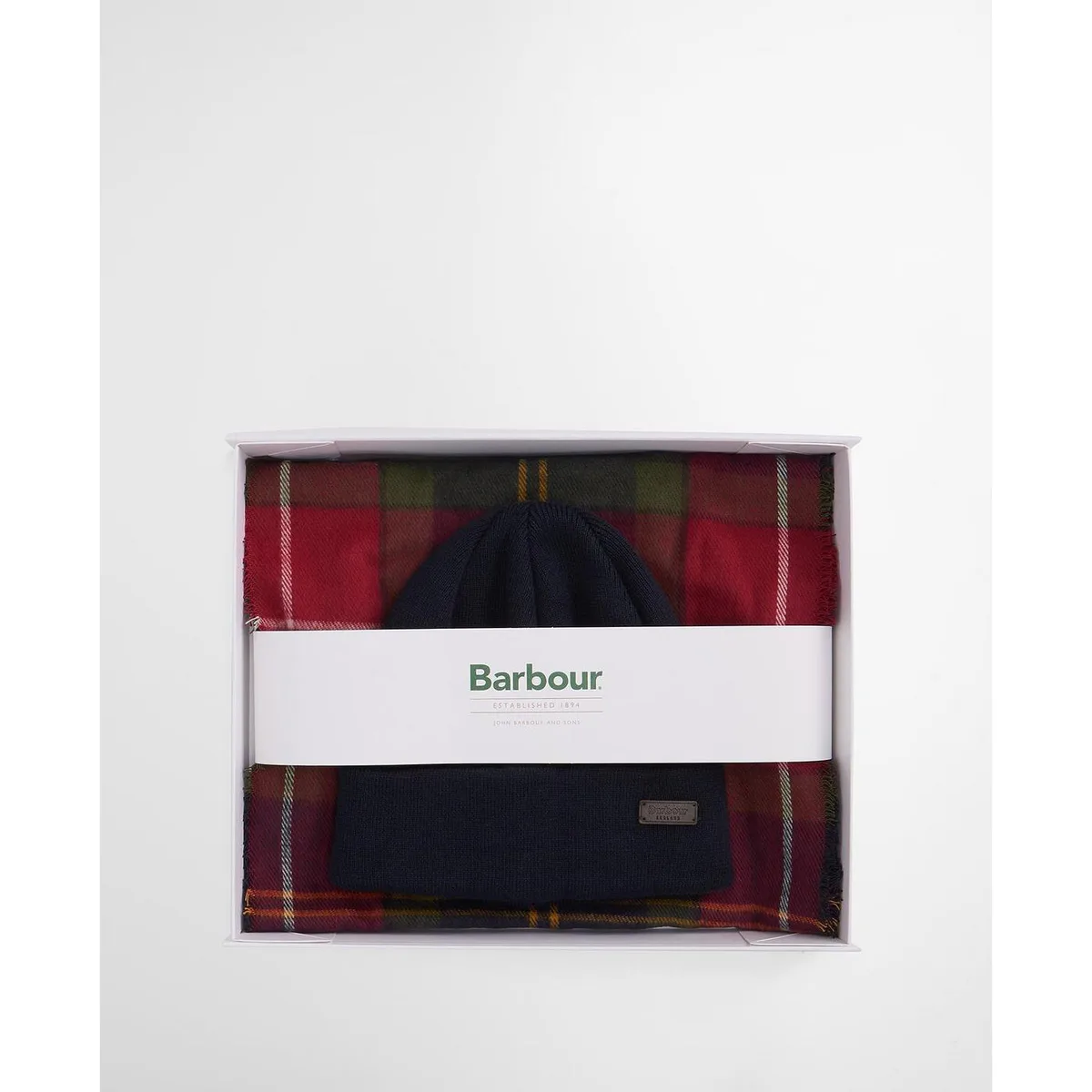 Barbour Swinton Beanie & Galingale Scarf Gift Set