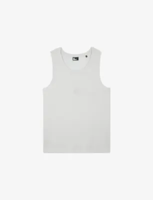 THE KOOPLES Sleeveless Round-Neck Stretch-Cotton T-Shirt - LIGHT GREY