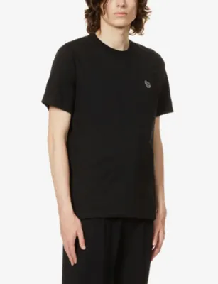 PS BY PAUL SMITH Zebra-Embroidered Crewneck Cotton T-Shirt detail 3