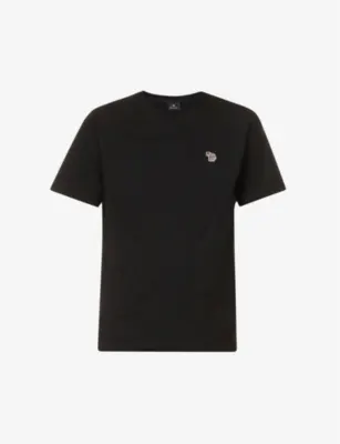 PS BY PAUL SMITH Zebra-Embroidered Crewneck Cotton T-Shirt