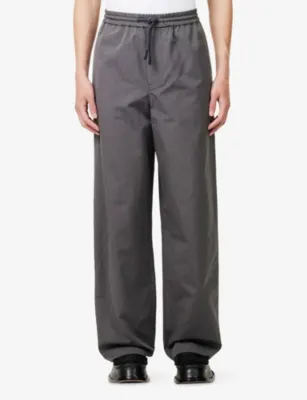 LOEWE Anagram-Embroidered Cotton-Blend Trousers detail 3
