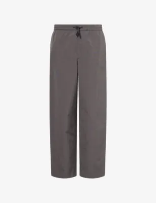 LOEWE Anagram-Embroidered Cotton-Blend Trousers