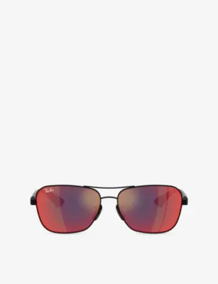 RAY-BAN RB8336M Ray-Ban x Scuderia Ferrari Square-Frame Metal Sunglasses