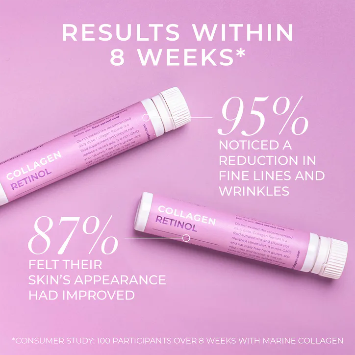 Swedish Collagen Retinol 25ml Shot 12500mg Blueberry Flavour30 Serving, additional product view 3