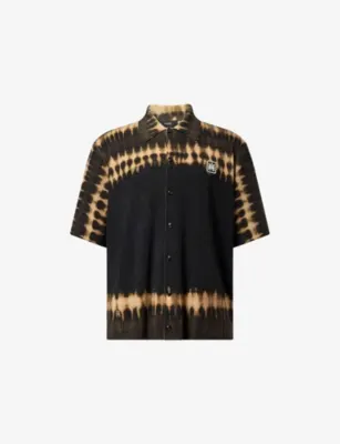 AMIRI MA Patch Tie-Dye Wool Knit Shirt