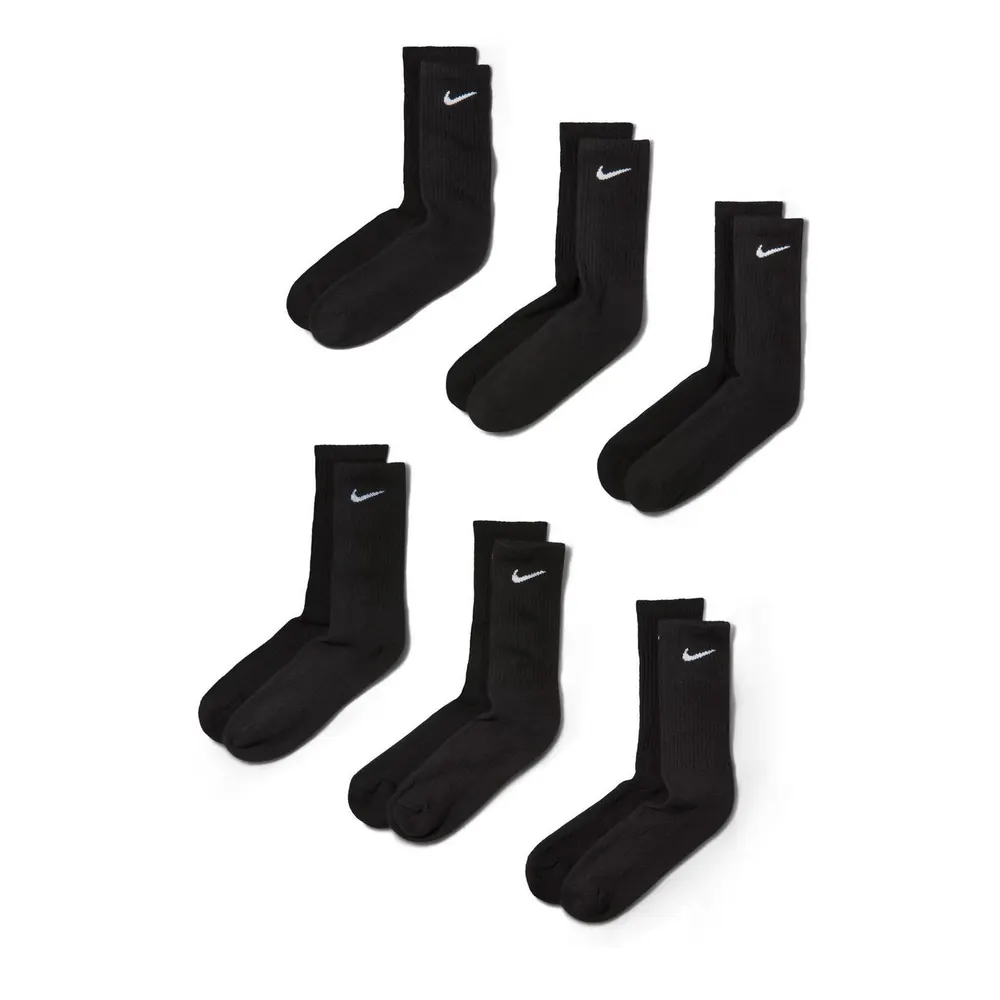 Nike 6-Pack Everyday Cushioned Training Crew Socks