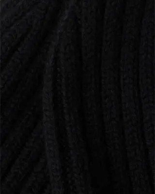 PRADA Logo-embellished ribbed wool beanie - XS in BLACK, additional product view 2