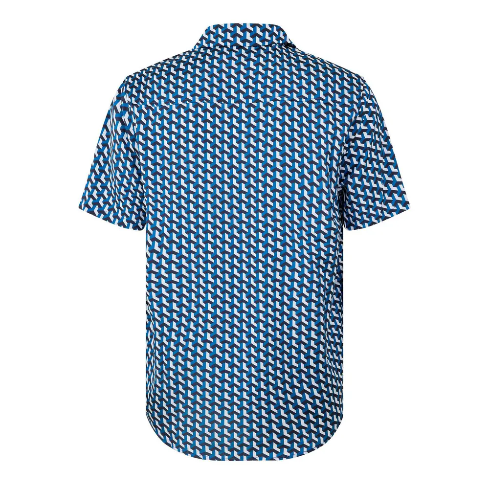 BELIER Men's Patterned Short Sleeve Shirt detail 2