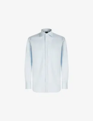 BOGGI MILANO Slim-Fit Long-Sleeved Stretch-Cotton Shirt