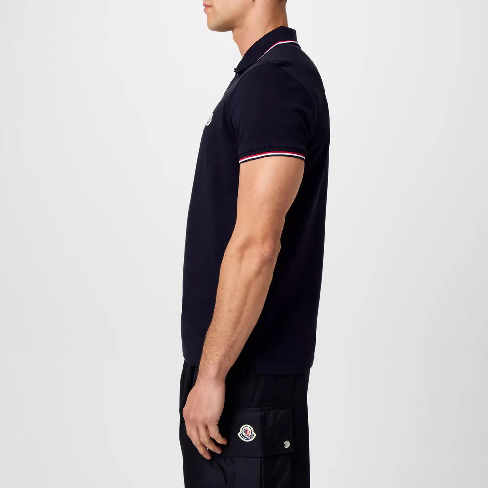Moncler Men's Logo Cotton Maglia Polo Shirt detail 2