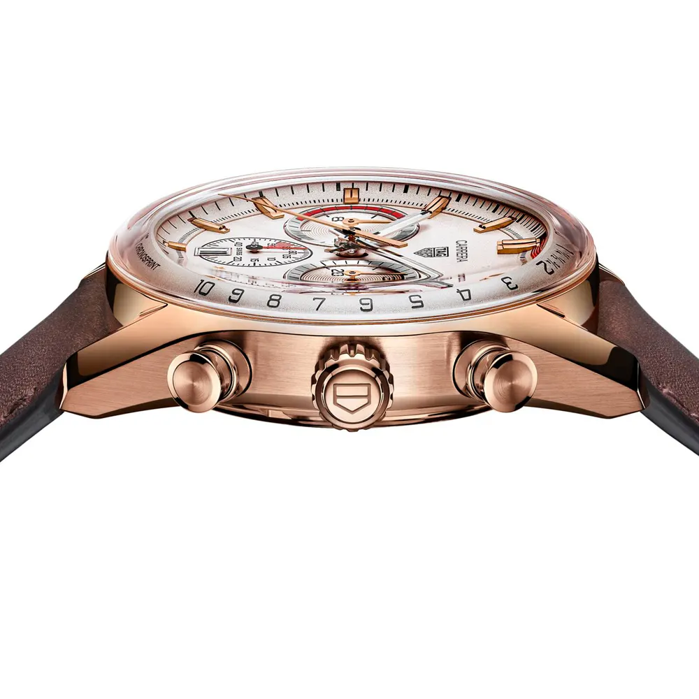 TAG Heuer Carrera Chronosprint X Porsche Special Edition 42mm Mens Watch Beige detail 3