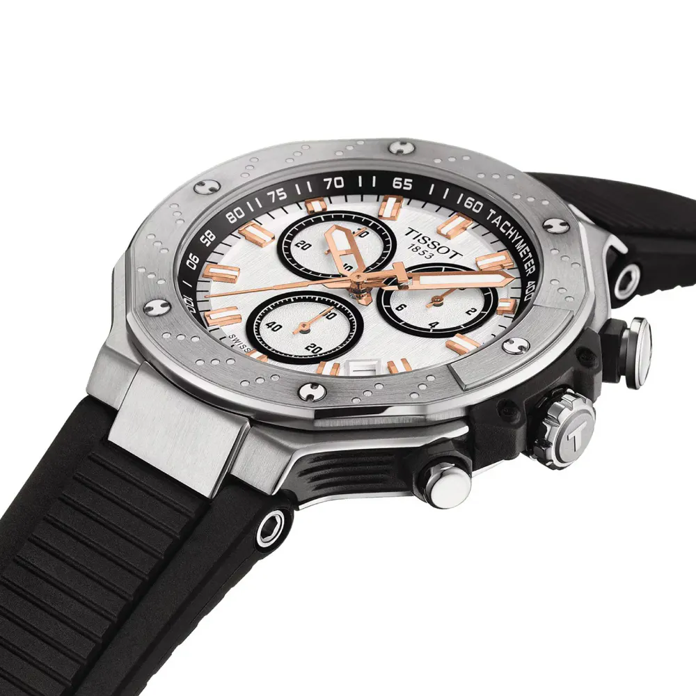 Tissot T-Race Chronograaph 45mm Mens Watch in White, additional product view 3
