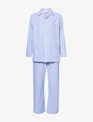 DEREK ROSE Arrna 20 Stripe Cotton Pyjama Set