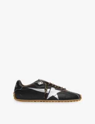 GOLDEN GOOSE Marathon Speed 55381 Leather Trainers - EUR 41 / 7 UK MEN in Dark Brown – Mens | Trainers | Lace up trainers