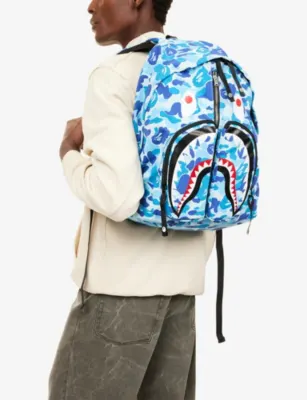 A BATHING APE ABC Camo Shark Woven Daypack detail 2