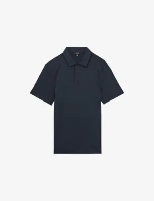 REISS Earl Airwater Slim-Fit Cotton Polo - WHITE