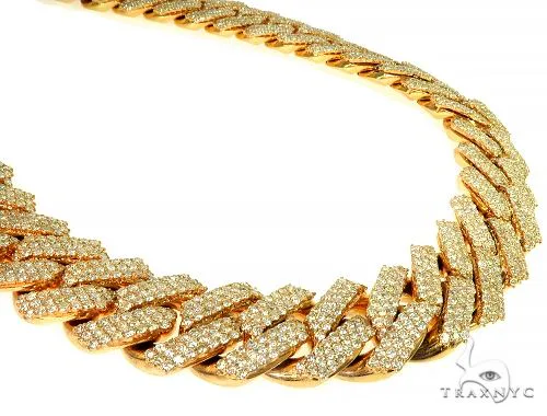 ANKUR - MDI 10K Yellow Gold Cuban Link Diamond Chain 66221 in Yellow – Chain