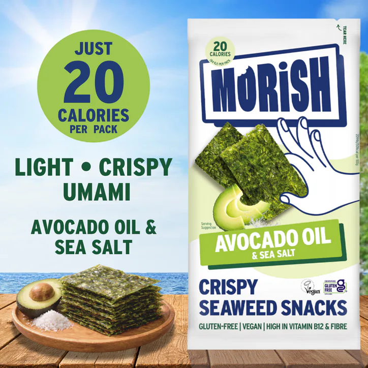 Morish Snacks Crispy Avocado Oil Seaweed Snacks 5x4g, additional product view 2