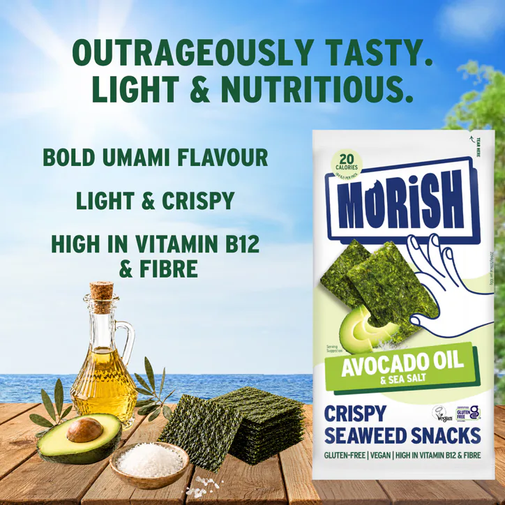Morish Snacks Crispy Avocado Oil Seaweed Snacks 5x4g, additional product view 3