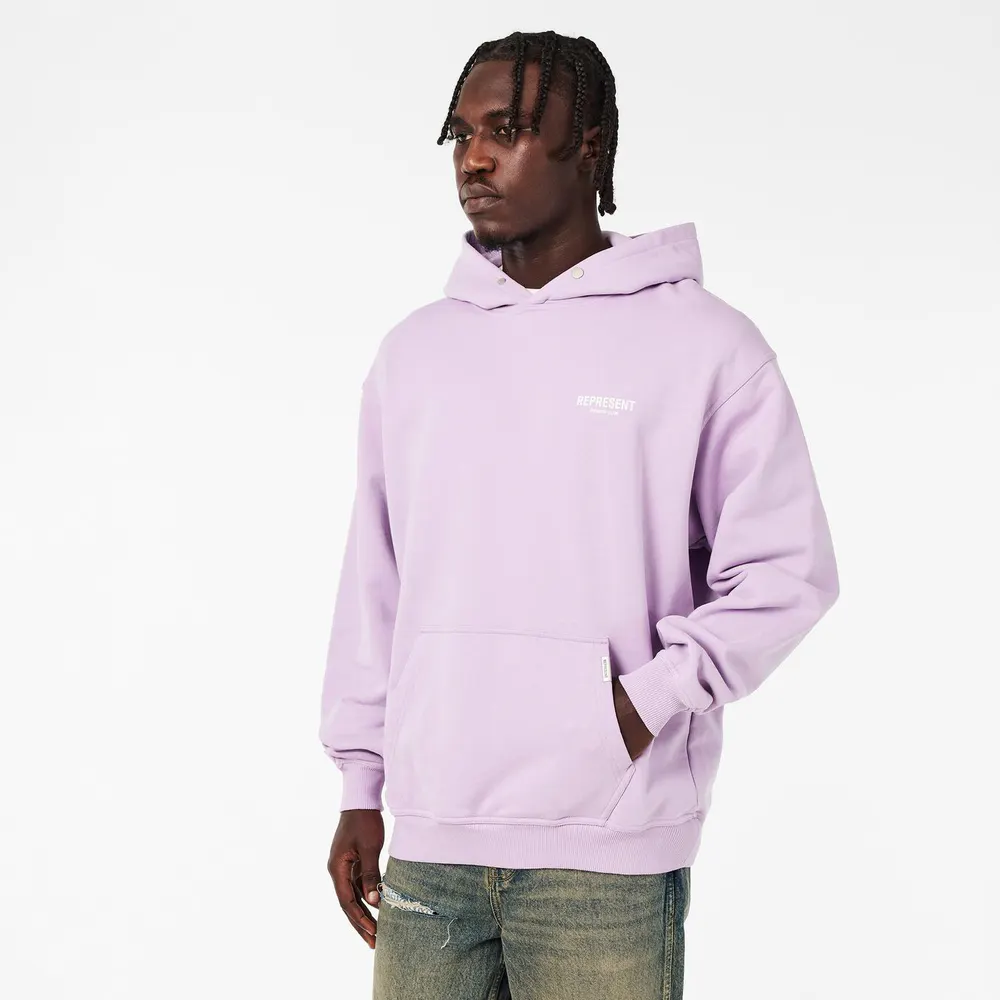 Represent Men's Pull Over Contemporary Hoodie in Pastel Lilac, additional product view 3